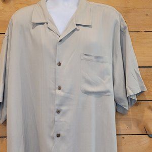 Beige 100% Silk Tommy Bahama 2x